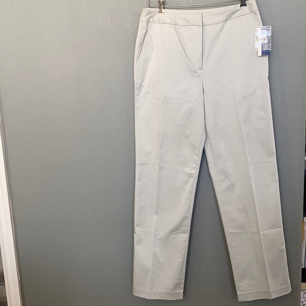 NWT Charter Club Khaki Straight Leg Pants Size 8